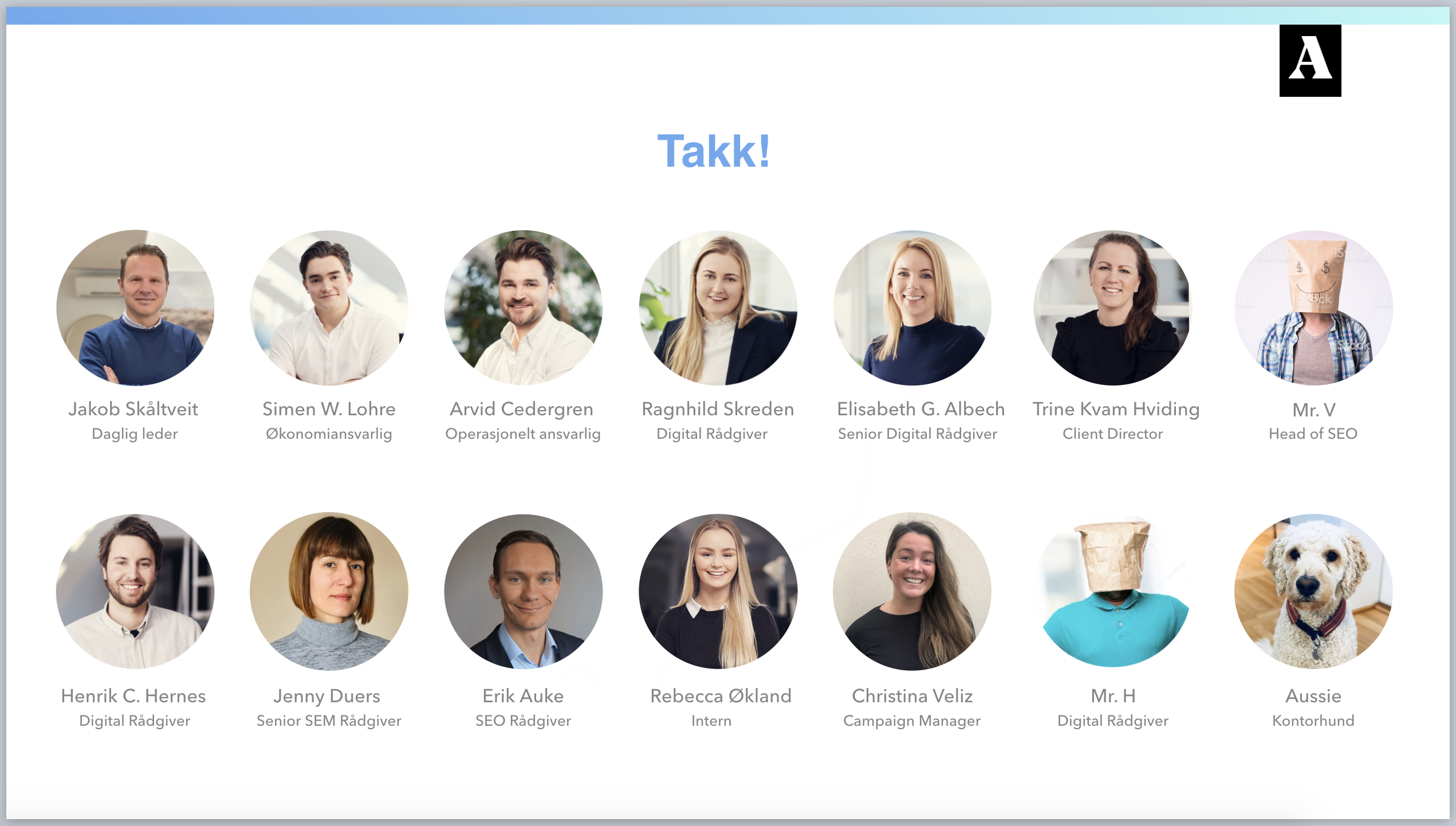 En takk fra oss i krisetider